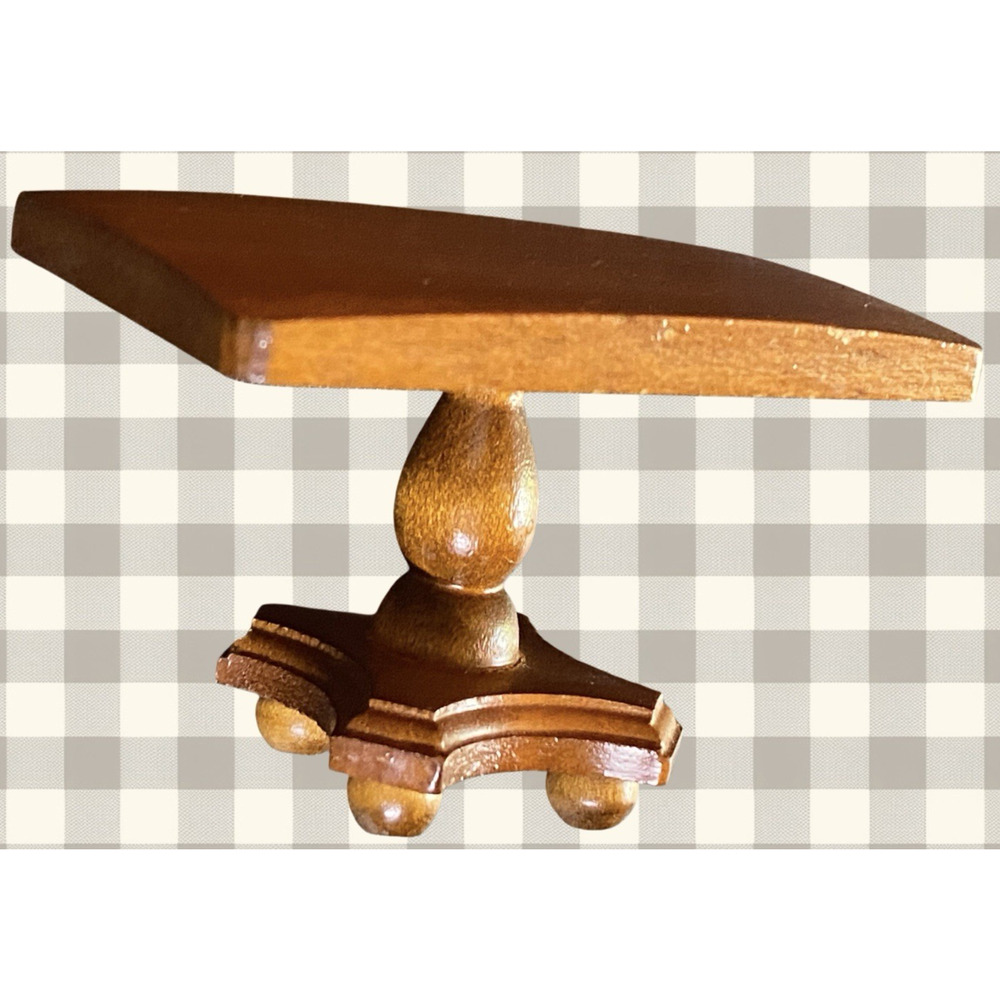 Vintage Shackman Dollhouse Toy Furniture Japan 1950s Side Wooden Pedestal table
